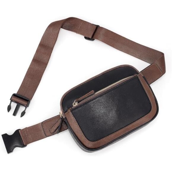 Crossbody Bag Trendy Fashion Black Brown - Picture 5 of 6